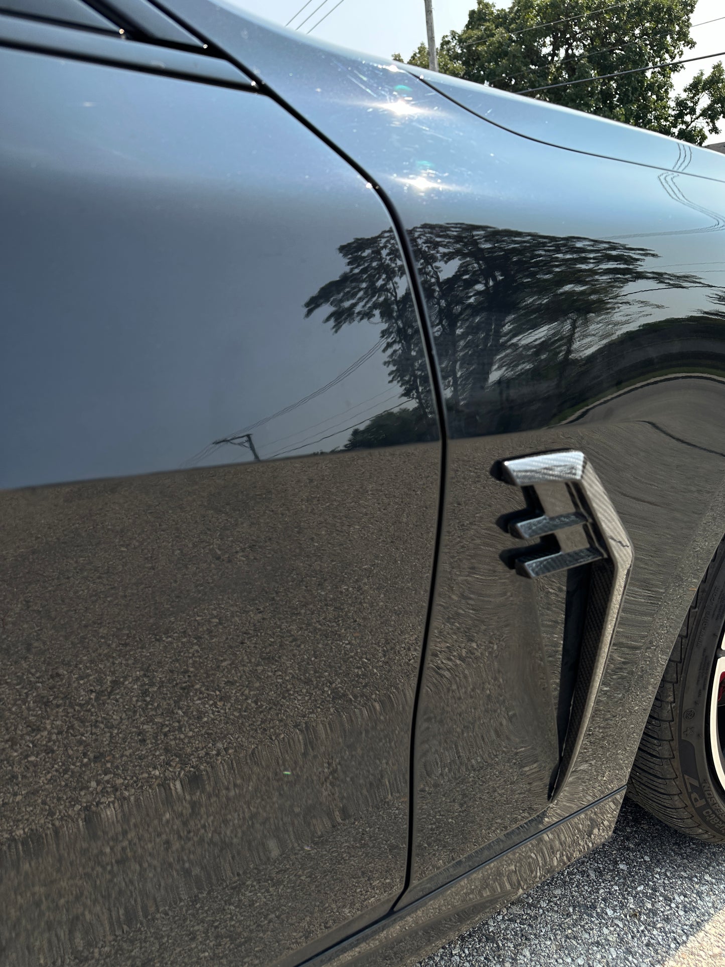 Carbon Fiber Side Air Fender Vent Trim (1 Pair) for BMW 4 Series G22/G23 430i & M440i | 2021–2025 | KunFaya Motors